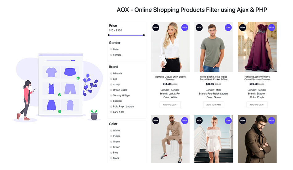 product filter and search app